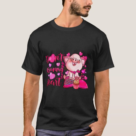 Funny Dont Bacon My Heart Cute G Valentines Da  T-shirt (Voorkant)