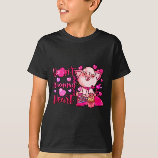 Funny Dont Bacon My Heart Cute G Valentines Da  T-shirt (Voorkant)