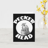 Funny Don't Be A Clucking Pecker Head Chicken Farm Kaart (Gele Bloem)