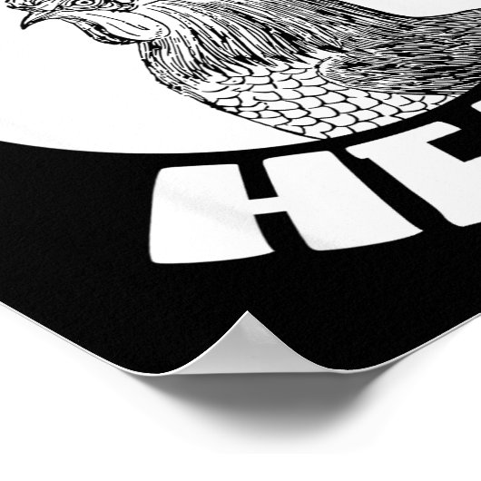 Funny Don't Be A Clucking Pecker Head Chicken Farm Poster (Hoek)