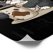 Funny Don't E Me I Fart Easily Black Cat Coffee Fa Poster (Hoek)
