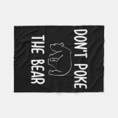 Funny Don't Ke The Bear Joke Sarcastic Family  Fleece Deken (Voorkant (Horizontaal))