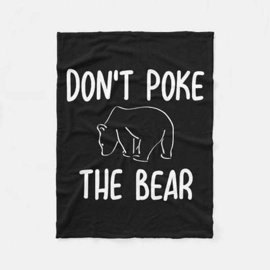 Funny Don't Ke The Bear Joke Sarcastic Family  Fleece Deken (Voorkant)