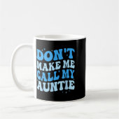 Funny Don't Make Me Call My Auntie Boys Kids Retro Koffiemok (Links)
