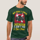 Funny Dont Pee in de pool T-shirt (Voorkant)