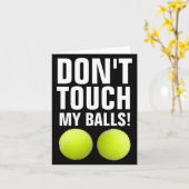 Funny Dont Touch My Pandemic Tennis  Kaart (Gele Bloem)