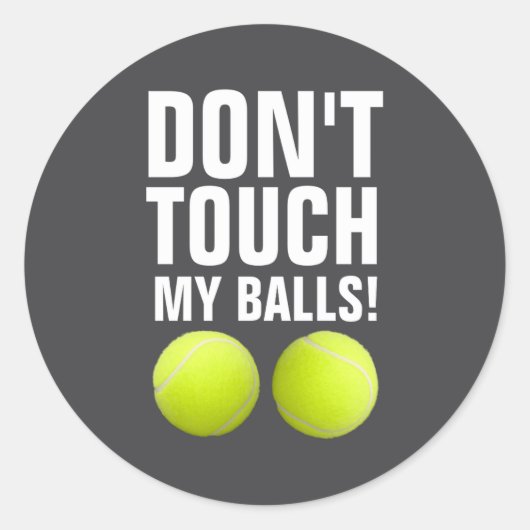 Funny Dont Touch My Pandemic Tennis  Ronde Sticker (Voorkant)