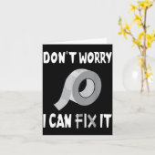 Funny Don't Worry - I Can Fix It - Duct Tape  Kaart (Gele Bloem)