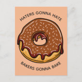 Funny Donut aangepaste tekst en kleuren briefkaart (Voorkant)