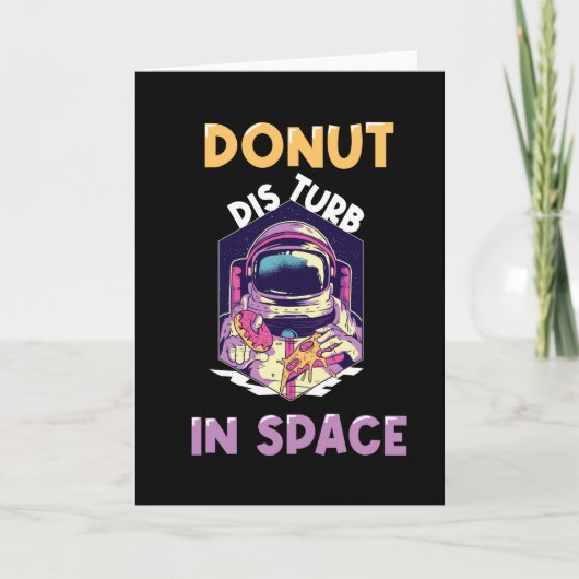 Funny Donut Astronaut Gezegde Kaart (Voorkant)