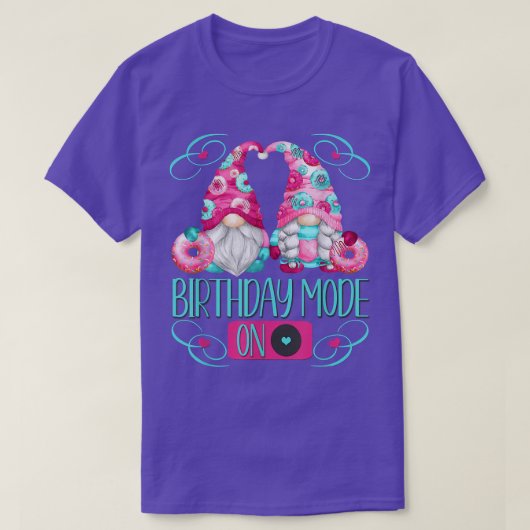 Funny Donut Birthday Mode Motif voor Donut Lover C T-shirt (Design voorkant)