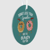 Funny Donut Boyvriend Vriendin Wife Husband Ornament (voorkant)