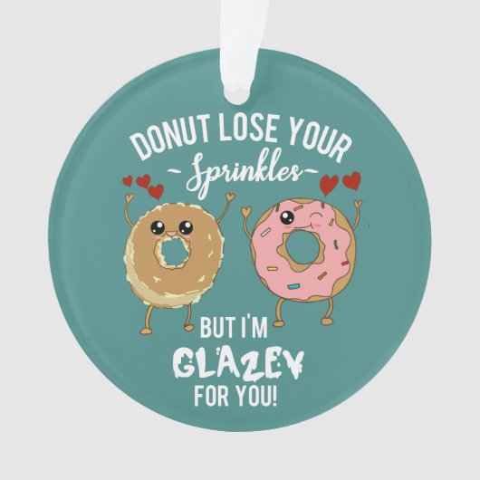 Funny Donut Boyvriend Vriendin Wife Husband Ornament (voorkant)