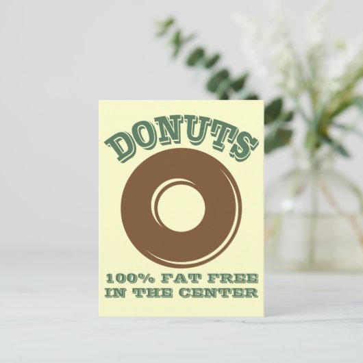 Funny Donut Briefkaart (Staand voorkant)