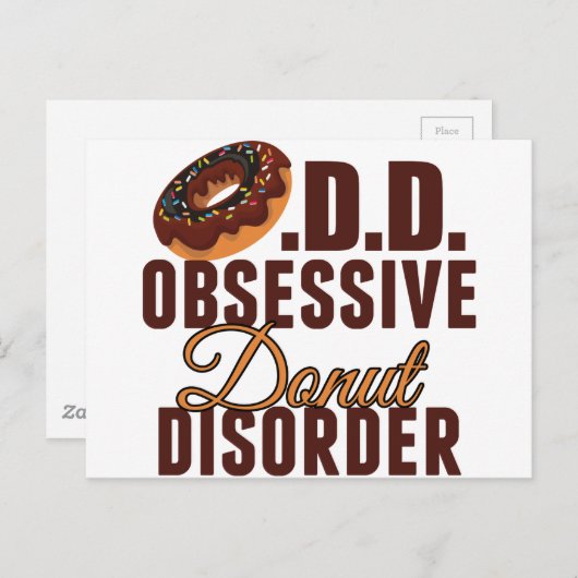 Funny Donut Briefkaart (Voorkant / Achterkant)