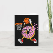 Funny Donut Dunking Basketball Doughnut Food Champ Kaart (Voorkant)