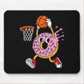 Funny Donut Dunking Basketball Doughnut Food Champ Muismat (Voorkant)