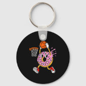 Funny Donut Dunking Basketball Doughnut Food Champ Sleutelhanger (Voorkant)