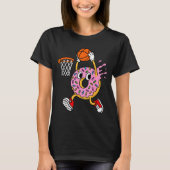 Funny Donut Dunking Basketball Doughnut Food Champ T-shirt (Voorkant)