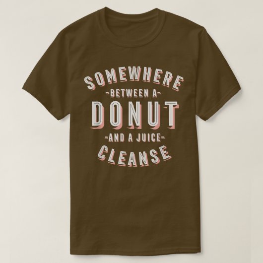 Funny Donut en Juice Cleice Pastries Vegan Dou T-shirt (Design voorkant)
