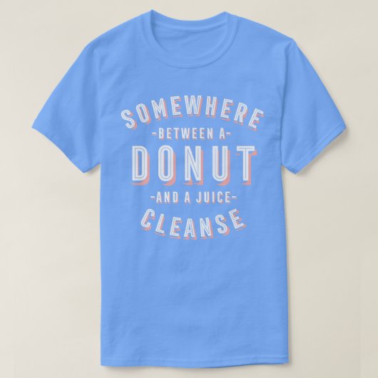 Funny Donut en Juice Cleice Pastries Vegan Dou T-shirt (Design voorkant)