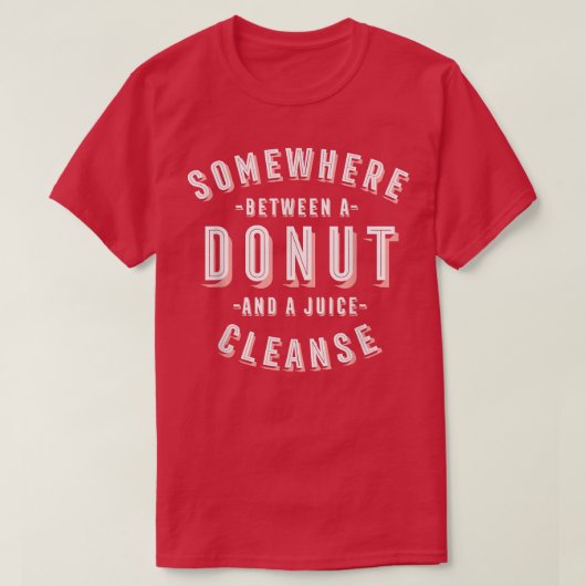 Funny Donut en Juice Cleice Pastries Vegan Dou T-shirt (Design voorkant)