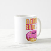 Funny Donut geeft op Koffiemok (Voorkant rechts)