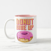 Funny Donut geeft op Tweekleurige Koffiemok (Links)