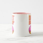 Funny Donut geeft op Tweekleurige Koffiemok (Center)