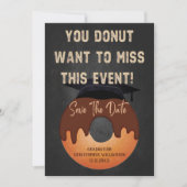 Funny Donut Graduation Party Event Save the Date Kaart (Voorkant)