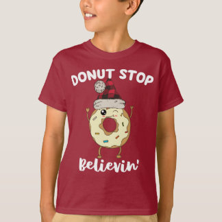 Funny Donut houdt niet op kerstmis te geloven T-shirt