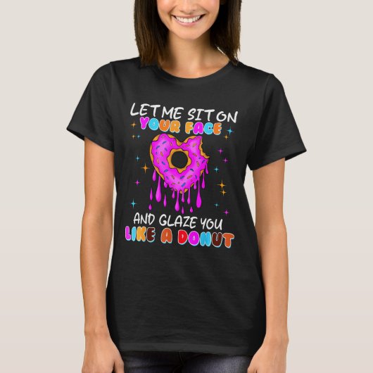 Funny Donut Inappropriate Shirts For Women Adult H (Voorkant)