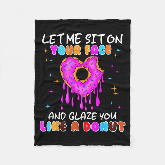 Funny Donut Inappropriate Shirts For Women Adult H Fleece Deken (Voorkant)