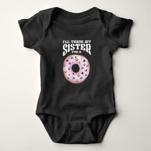 Funny Donut liefhebbende Son Brother Foodie Romper (Voorkant)