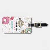 Funny Donut Lover Pastel Travel Bagagelabel (Voorkant horizontaal)