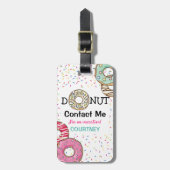 Funny Donut Lover Pastel Travel Bagagelabel (Voorkant verticaal)