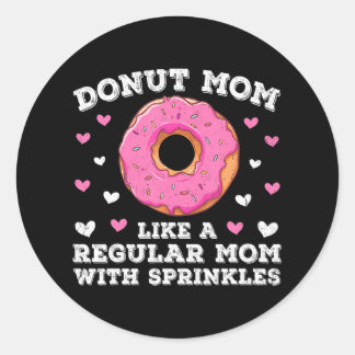 Funny Donut mama Vrouwen Donut Lovers Doughnut Ronde Sticker