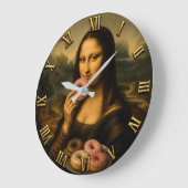 Funny Donut Mona Lisa Grote Klok (Hoek)