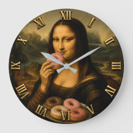 Funny Donut Mona Lisa Grote Klok