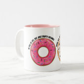 Funny Donut Mug – Real & Ridiculously Tasty Tweekleurige Koffiemok (Voorkant links)