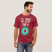 Funny Donut Shirt zal mijn zuster voor een Kind ru (Voorkant volledig)