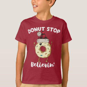 Funny Donut Stop Niet Met Geloven Kerstmis Santa T-shirt