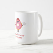 Funny Donut T-Shirt – Donut Worry Be Happy Gift Koffiemok (Voorkant rechts)