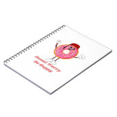 Funny Donut T-Shirt – Donut Worry Be Happy Gift Notitieboek (Linkerzijde)