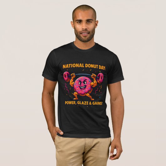 Funny Donut T-Shirt – Zoet, Kleurrijk & Helemaal D (Voorkant volledig)
