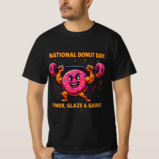 Funny Donut T-Shirt – Zoet, Kleurrijk & Helemaal D (Voorkant)