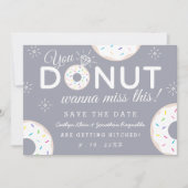 Funny Donut Thleed Wedding Save the Dates Date (Voorkant)