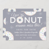 Funny Donut Thleed Wedding Save the Dates Save The Date (Voorkant / Achterkant)