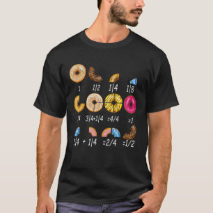 Funny Donut Wiskunde Fractions Leraar Terug naar s T-shirt