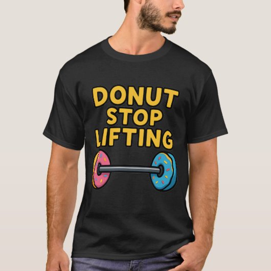 Funny Donut Workout Gym T-shirt voor Mannen | Donu (Voorkant)